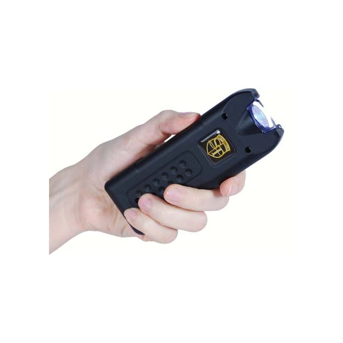 MultiGuard Stun Gun, Alarm, and Flashlight with Built in Charger Black