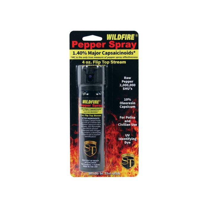 Wildfire 1.4% MC 4 oz pepper spray flip top